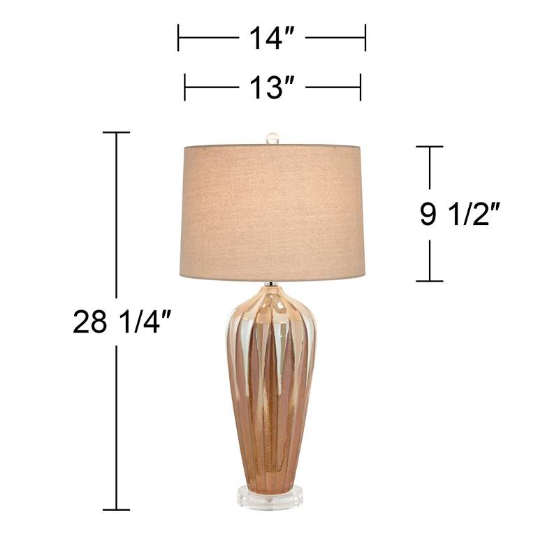 Possini Euro Loren Ivory Handcrafted Modern Ceramic Table Lamps Set of 2