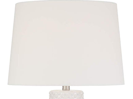 Possini Euro Luisa 28" High Modern Dimpled White Ceramic Table Lamp