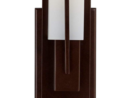 Possini Euro Midtown 15" High White Glass Bronze Wall Sconce Set of 2