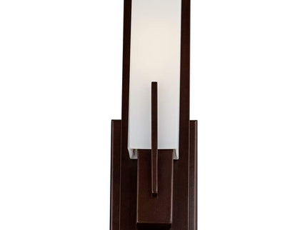 Possini Euro Midtown 15" High White Glass Bronze Wall Sconce Set of 2