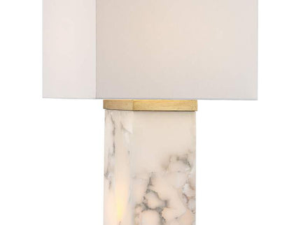 Possini Euro Mindy 24 3/4" Alabaster Table Lamp with Night Light