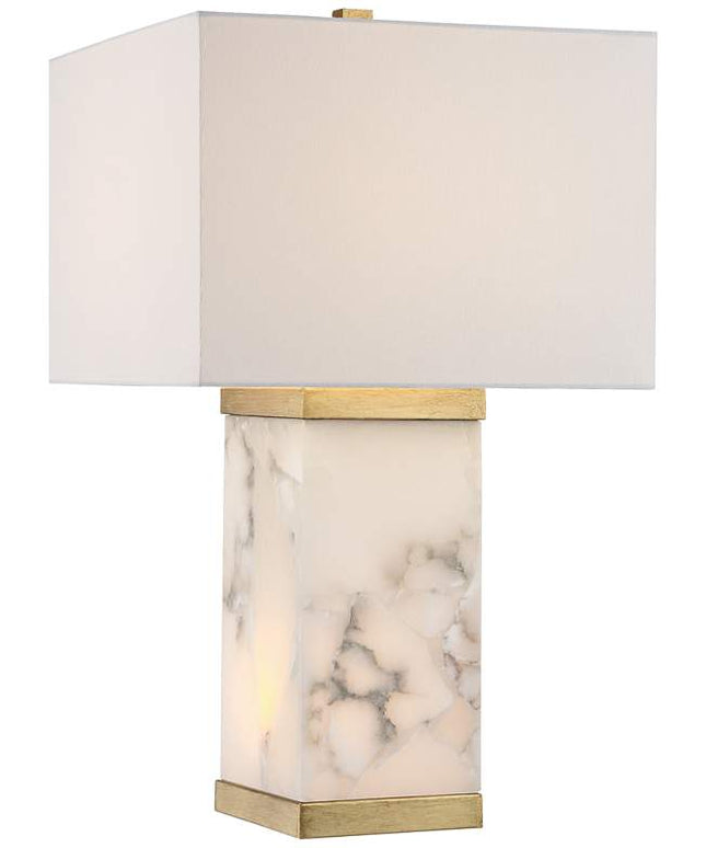 Possini Euro Mindy 24 3/4" Alabaster Table Lamp with Night Light