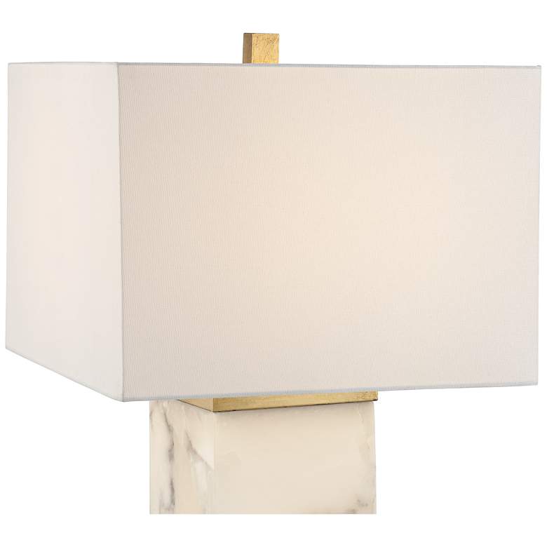 Possini Euro Mindy 24 3/4" Alabaster Table Lamp with Night Light