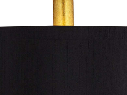 Possini Euro Minerva Gold Leaf Black Table Lamps Set of 2