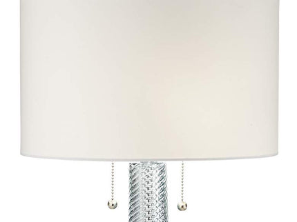 Possini Euro Miriam 28 1/2" Swirl Blue Glass Coastal Lamps Set of 2