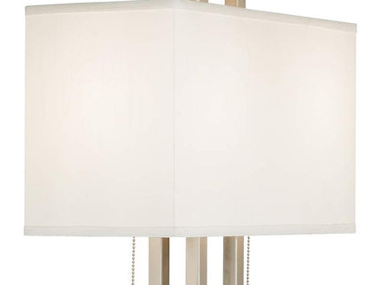 Possini Euro Open Rectangle 30" Brushed Nickel Table Lamp