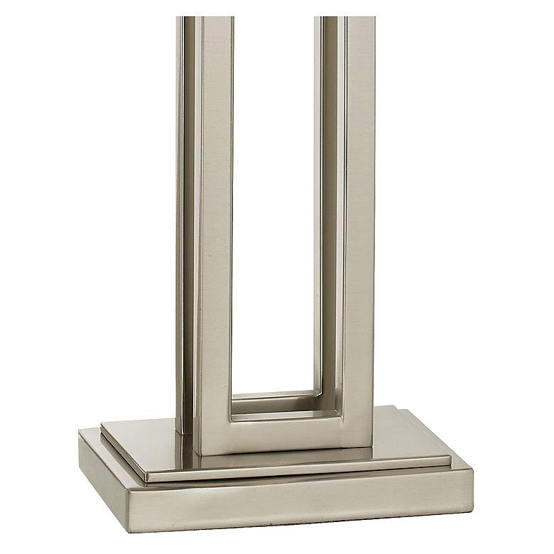 Possini Euro Open Rectangle 30" Brushed Nickel Table Lamp