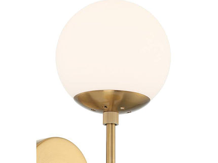Possini Euro Oso 18" High Gold Opal Glass 2-Light Wall Sconce Set of 2