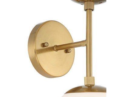 Possini Euro Oso 18" High Gold Opal Glass 2-Light Wall Sconce Set of 2