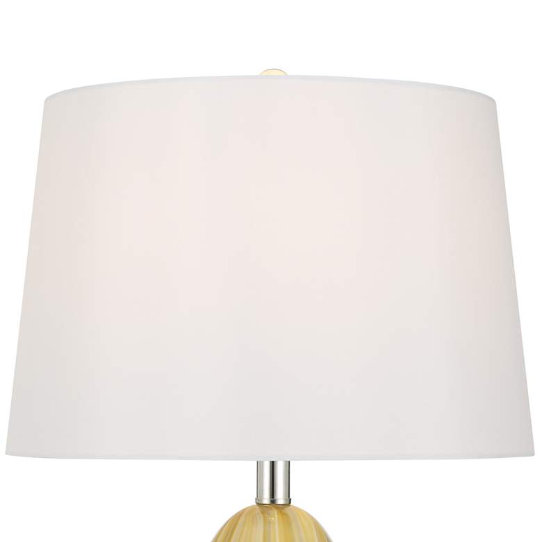 Possini Euro Pablo 27" High Modern Yellow Vortex Art Glass Table Lamp