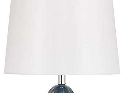 Possini Euro Pablo 27" Modern Blue Art Glass Table Lamps Set of 2