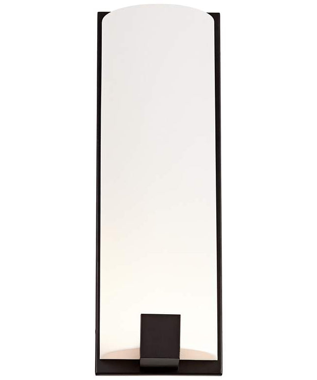 Possini Euro Rigdon 19 1/2"H Bronze & White Wall Sconce Set of 2