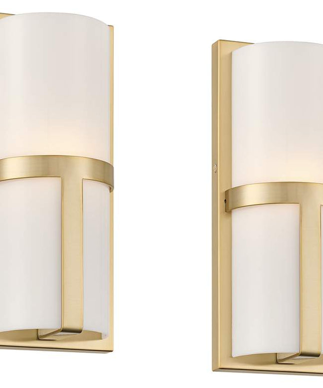 Possini Euro Roma 12" High Soft Gold Wall Sconce Set of 2
