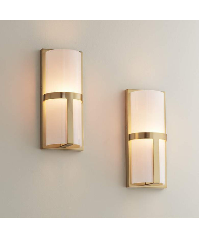 Possini Euro Roma 12" High Soft Gold Wall Sconce Set of 2