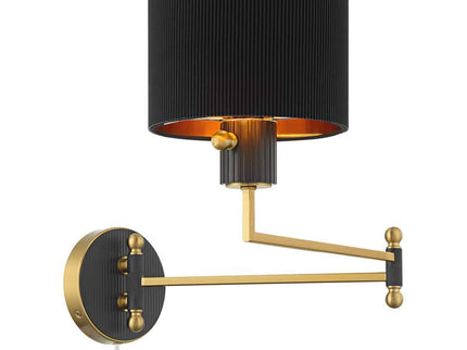 Possini Euro Rumi 13 1/4"H Gold Swing-Arm Plug-In Wall Lamp Set of 2