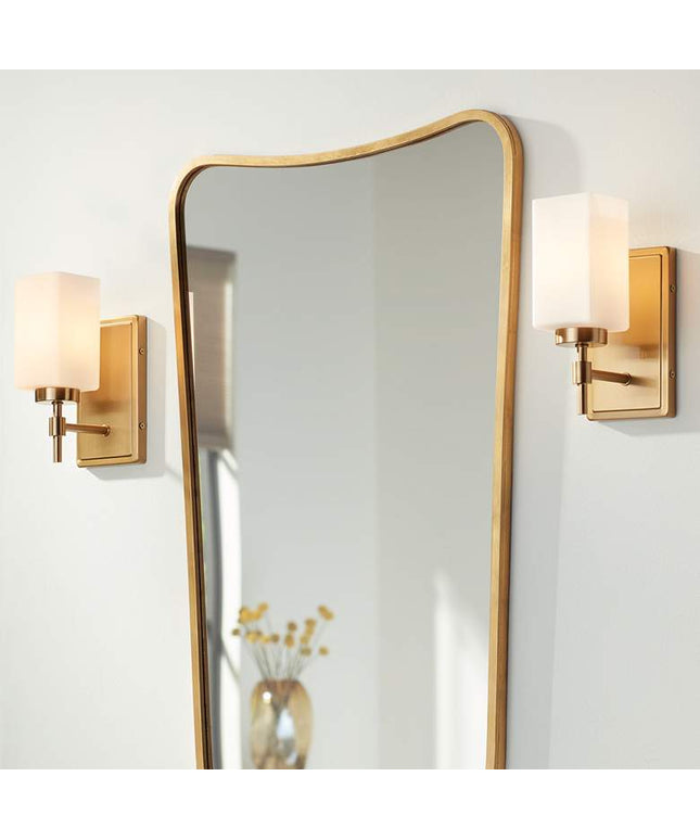 Possini Euro Salo 9 3/4" High Gold Wall Sconce Set of 2