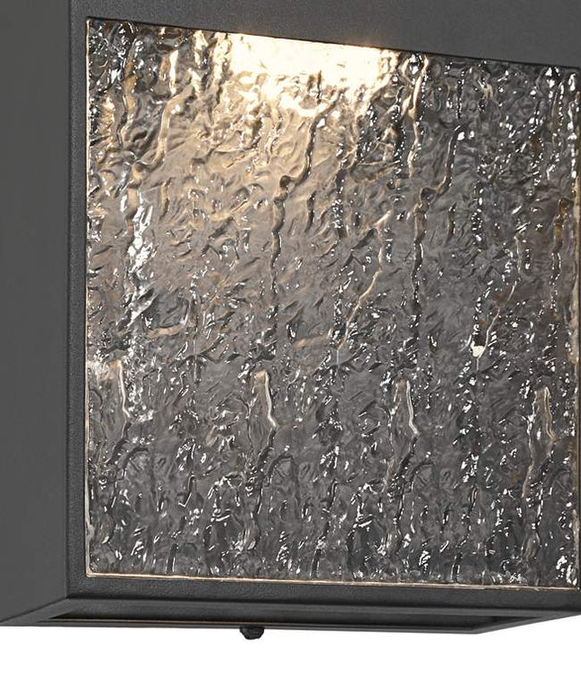 Possini Euro Sofia 8 1/2"H Black and Glass LED Wall Sconce Set of 2