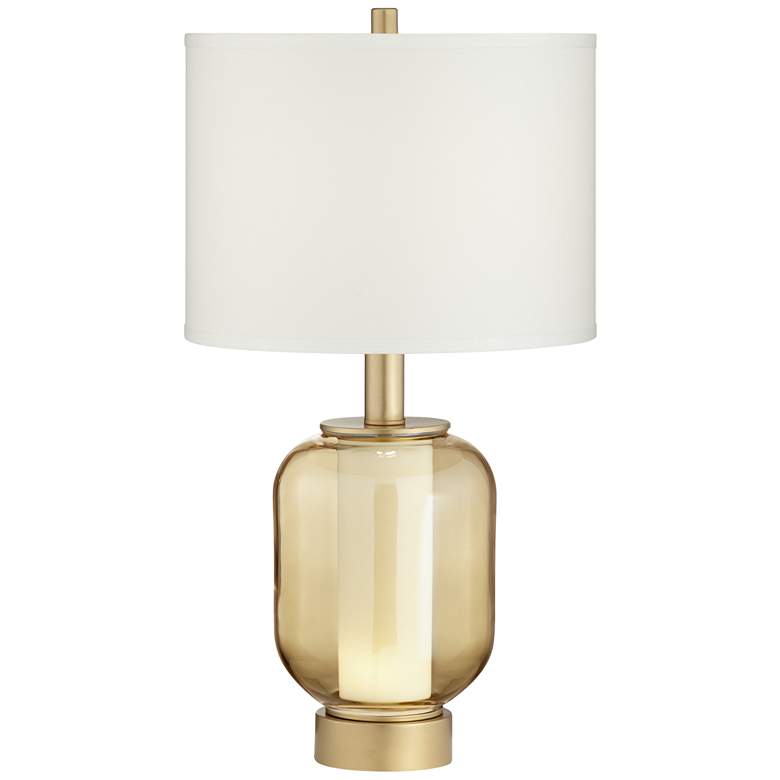 Possini Euro Sophia 28" Champagne Glass Night Light Table Lamp