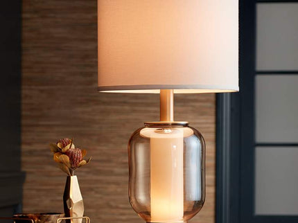 Possini Euro Sophia 28" Champagne Glass Night Light Table Lamp