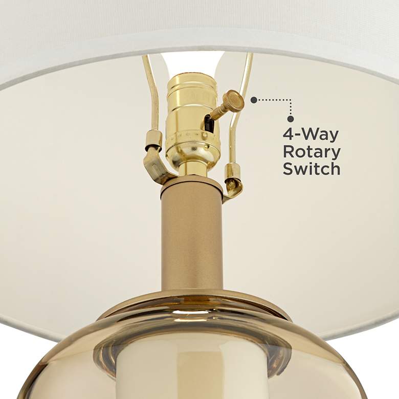 Possini Euro Sophia 28" Champagne Glass Night Light Table Lamp