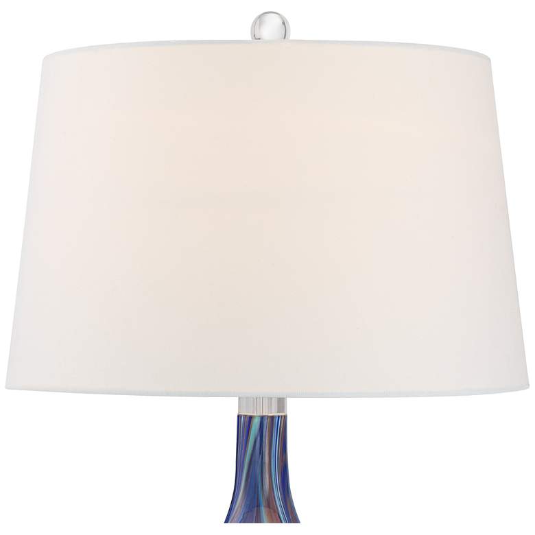 Possini Euro Taylor 29" Modern Blue Art Glass Table Lamps Set of 2