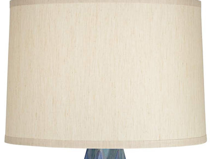 Possini Euro Teresa 31" Coastal Teal Blue Drip Ceramic Table Lamp