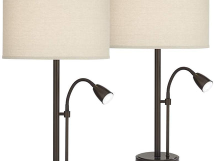 Possini Euro Traverse 29" Bronze Gooseneck LED USB Lamps Set of 2