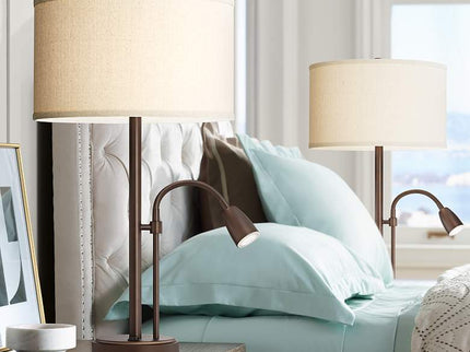 Possini Euro Traverse 29" Bronze Gooseneck LED USB Lamps Set of 2