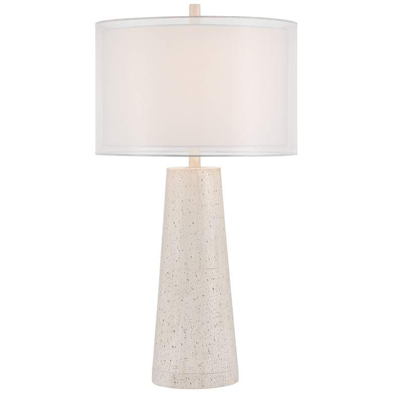 Possini Euro Travertine 31 1/2" High Faux Marble Modern Table Lamp