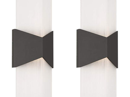 Possini Euro Tux 18" High Black and White LED Wall Sconce Set of 2