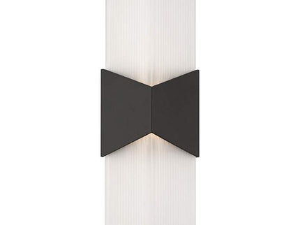 Possini Euro Tux 18"H Black and White LED Outdoor Wall Light Set of 2