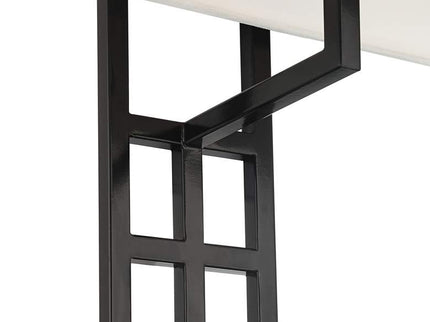 Possini Euro Ventano 38" High Black Metal Plug-In Wall Lamps Set of 2