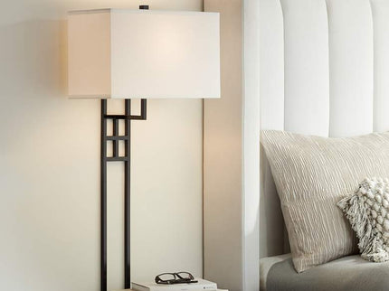 Possini Euro Ventano 38" High Black Metal Plug-In Wall Lamps Set of 2