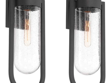 Possini Euro Villa Lane 18 1/2" High Sand Black Wall Sconce Set of 2