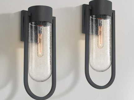 Possini Euro Villa Lane 18 1/2" High Sand Black Wall Sconce Set of 2