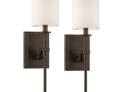 Possini Euro Walton 20" High Oil-Rubbed Bronze Wall Sconce Set of 2