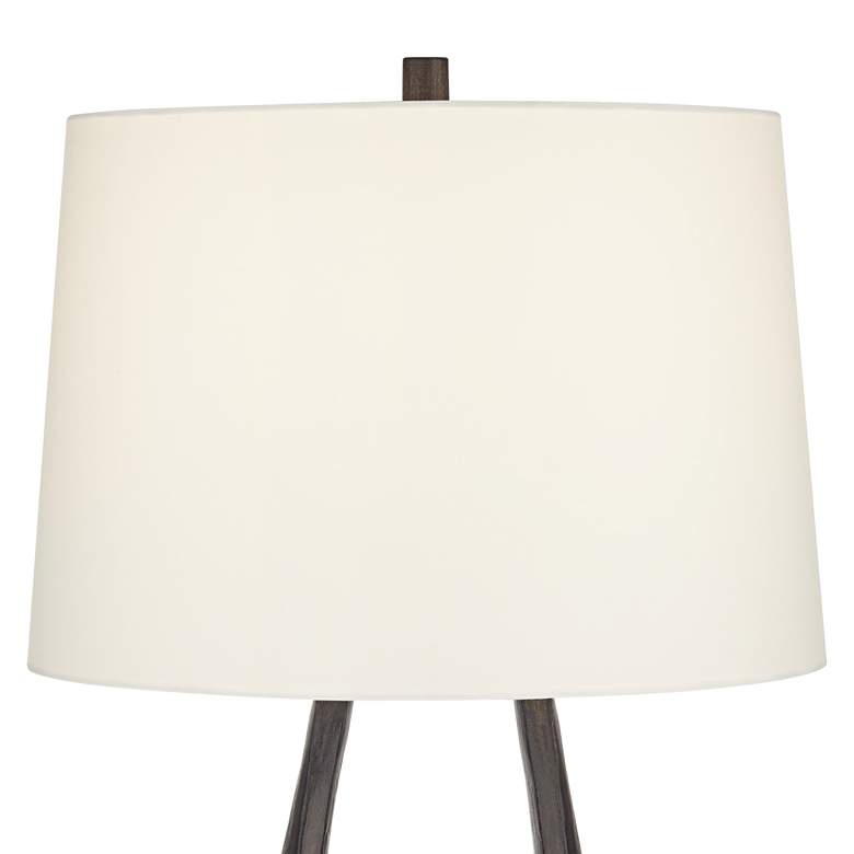Possini Euro Woodwork 30" Black Finish Open Base Modern Table Lamp