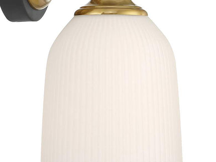 Possini Euro Zaragoza 9 1/2" High Gold and Black Wall Sconce Set of 2