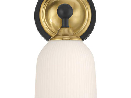 Possini Euro Zaragoza 9 1/2" High Gold and Black Wall Sconce Set of 2