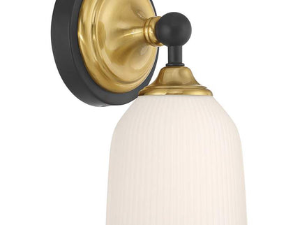 Possini Euro Zaragoza 9 1/2" High Gold and Black Wall Sconce Set of 2