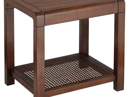 Powell 22" Wide Brown Wood Side Table