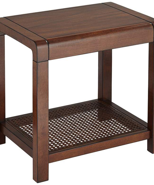 Powell 22" Wide Brown Wood Side Table