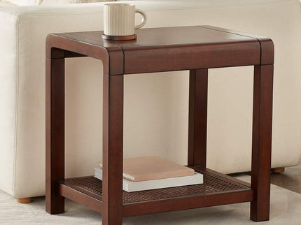 Powell 22" Wide Brown Wood Side Table