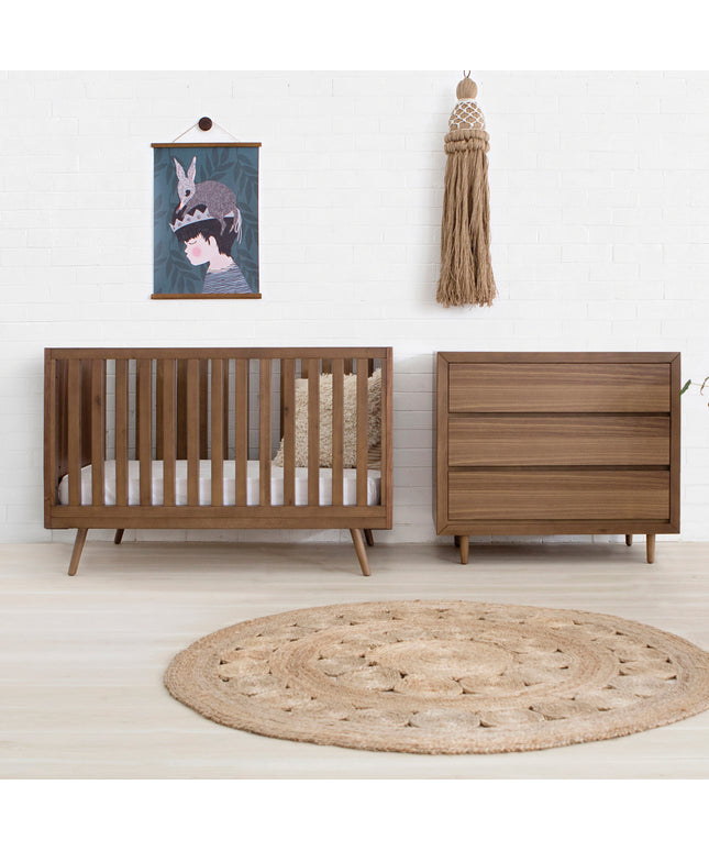 Image of Peggy 3-in-1 Convertible Crib with Toddler Bed Conversion Kit