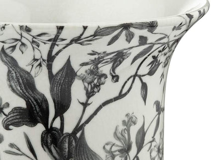 Prentiss 14" High Black and White Ceramic Decorative Vase