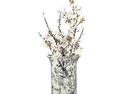 Prentiss 14" High Black and White Ceramic Decorative Vase