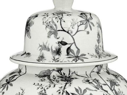 Prentiss Black and White 2-Piece Ceramic Ginger Jar Set