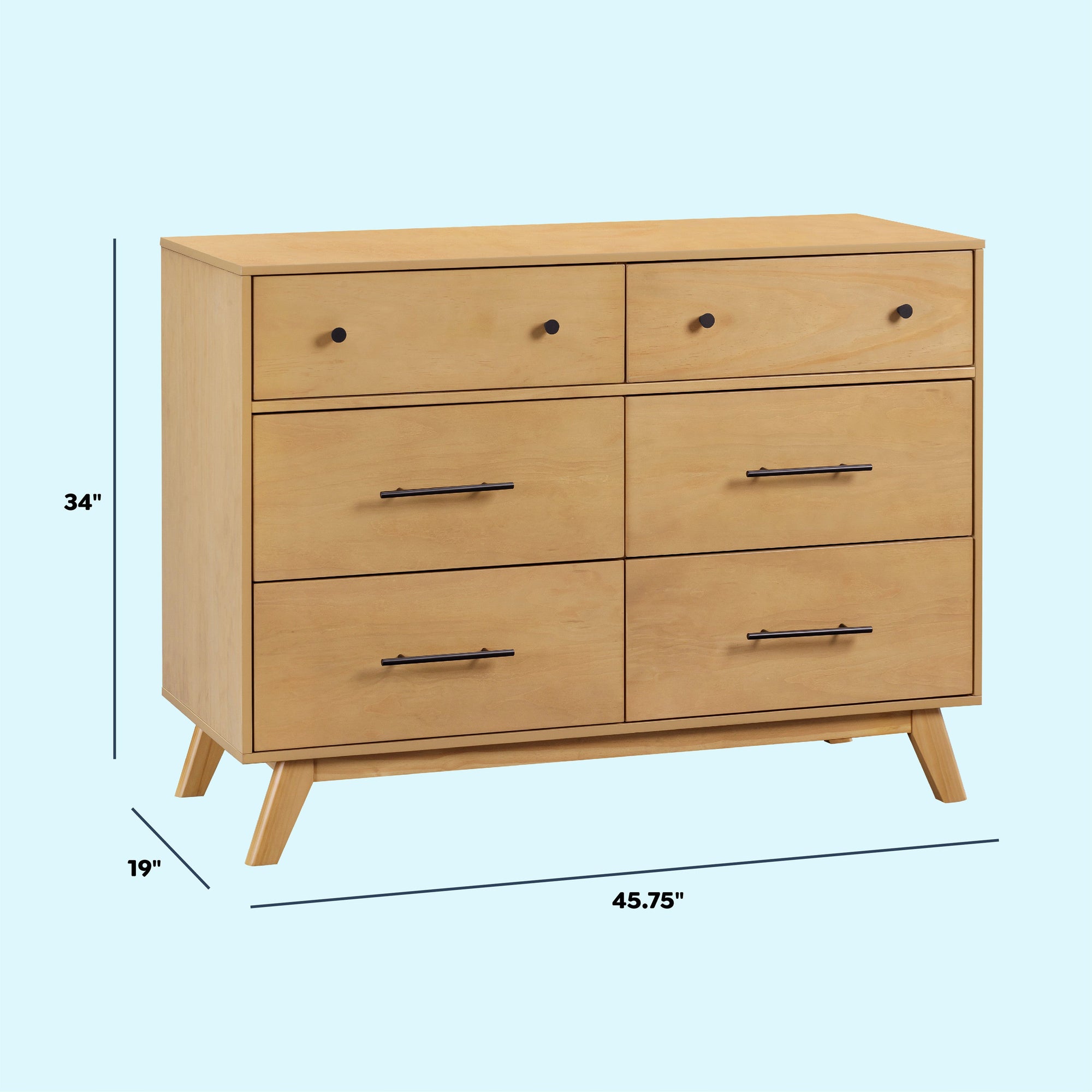 M22526HY,DaVinci,Otto 6-Drawer Dresser in Honey