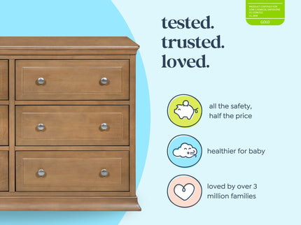 M4426HN,DaVinci,DaVinci Signature 6-Drawer Double Dresser in Hazelnut