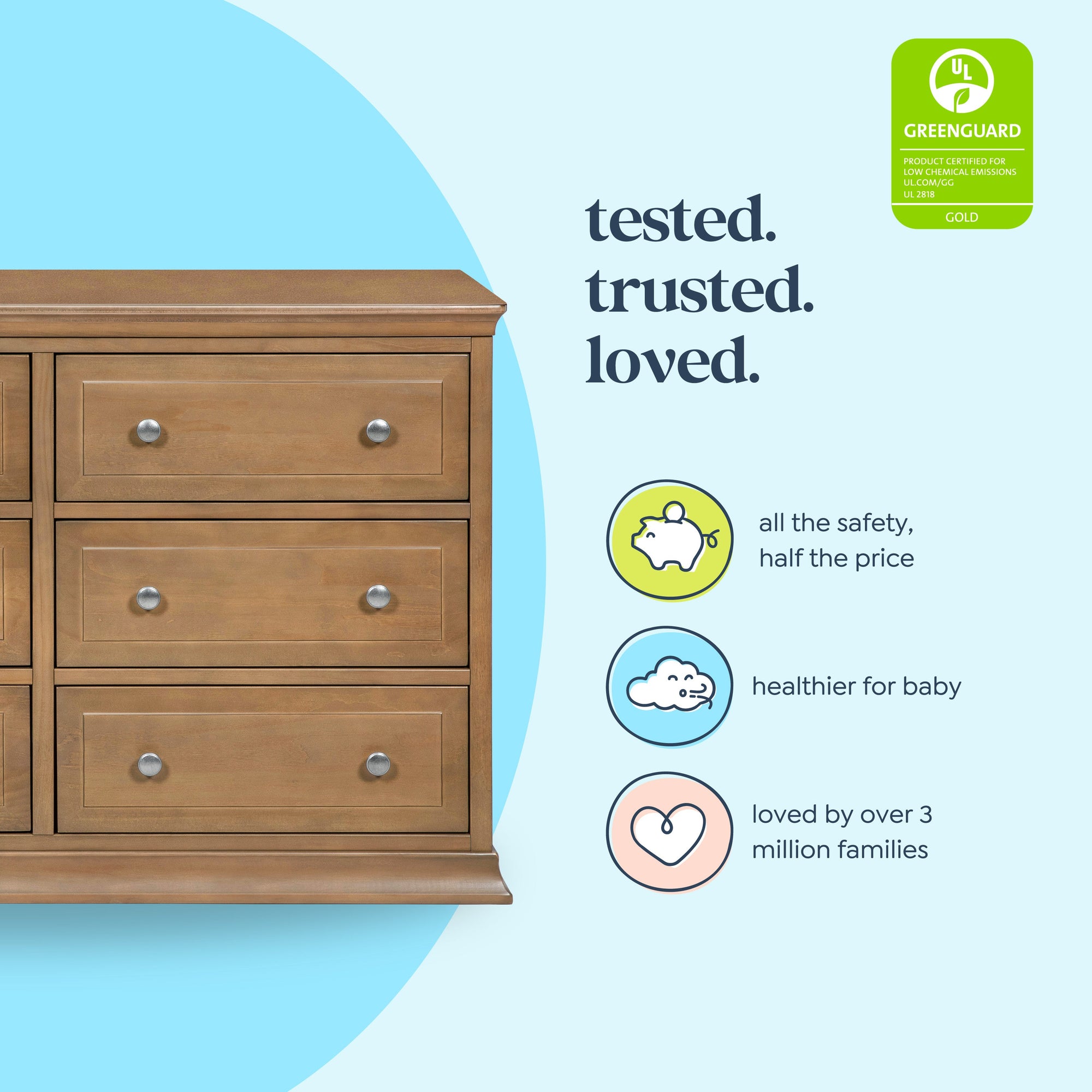 M4426HN,DaVinci,DaVinci Signature 6-Drawer Double Dresser in Hazelnut